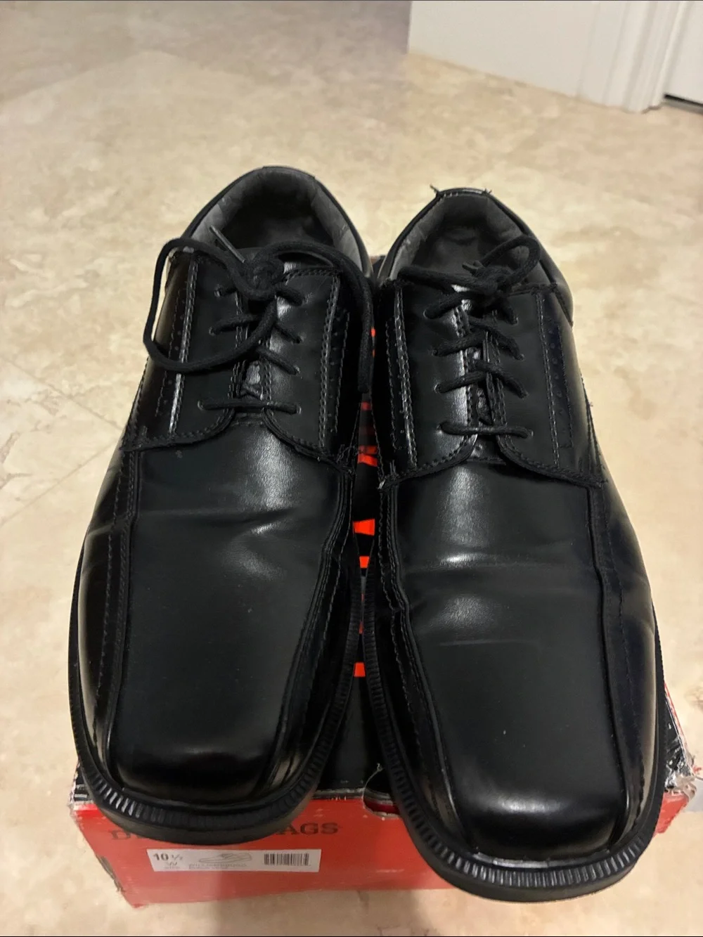 Deer Stags Black Men's “Williamsburg” Lace-Up Dress Shoes